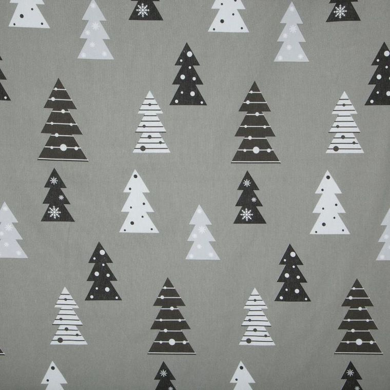 Eurofirany, świąteczny komplet pościeli, Lenon, 160-200 cm, stalowy