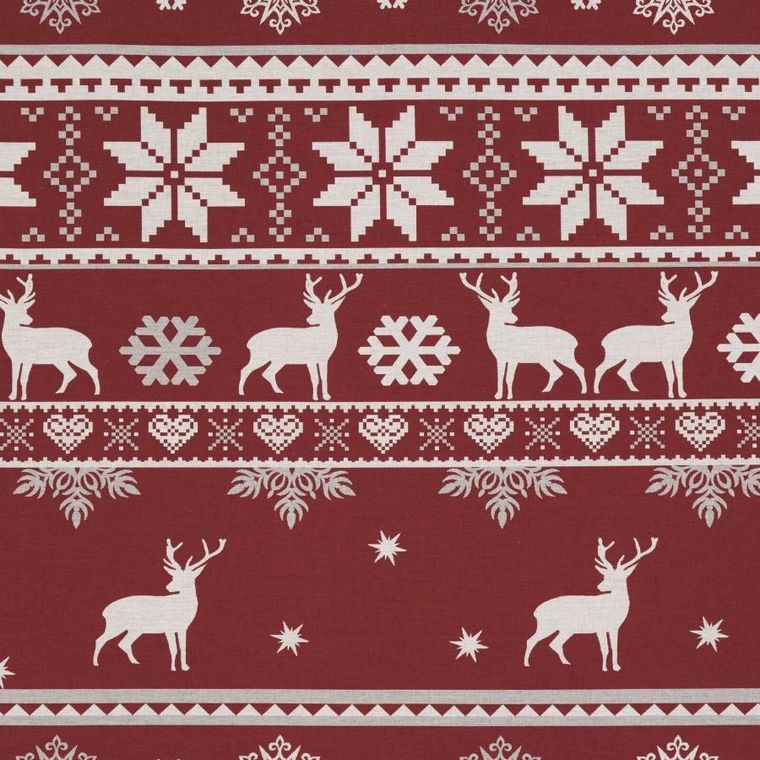 Eurofirany, świąteczny komplet pościeli, Oslo, 140-200 cm, czerwony