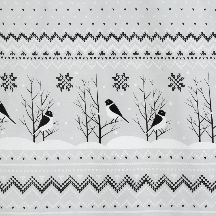 Eurofirany, świąteczny komplet pościeli, Tasha, 220-200 cm, biały