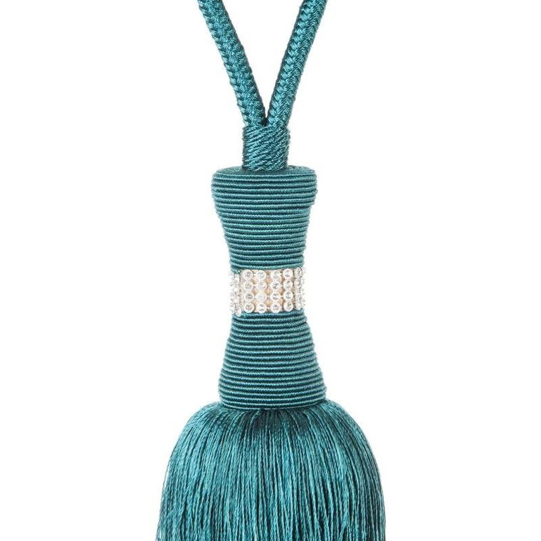 Eurofirany, sznur dekoracyjny, Susane, długość 74 cm, turkusowy