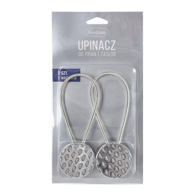 Eurofirany, upinacz dekoracyjny, z magnesem, 5-17 cm, srebrny