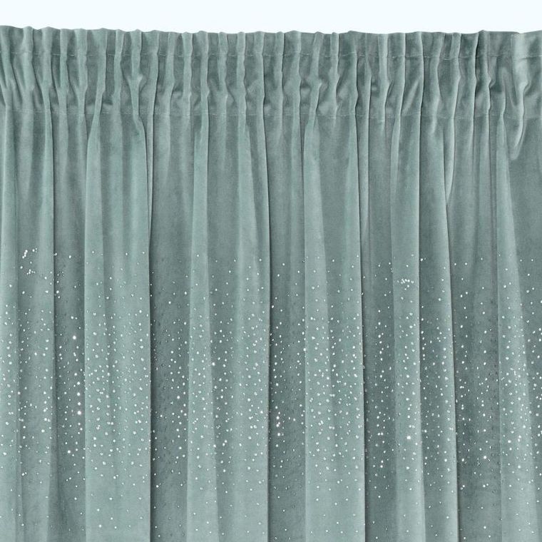 Eurofirany, zasłona gotowa Aurora na taśmie, 140-270 cm, morski