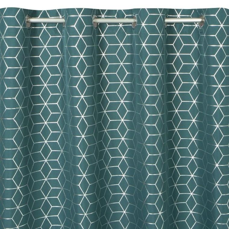 Eurofirany, zasłona gotowa, Cube, 140-250 cm, ciemnoturkusowy