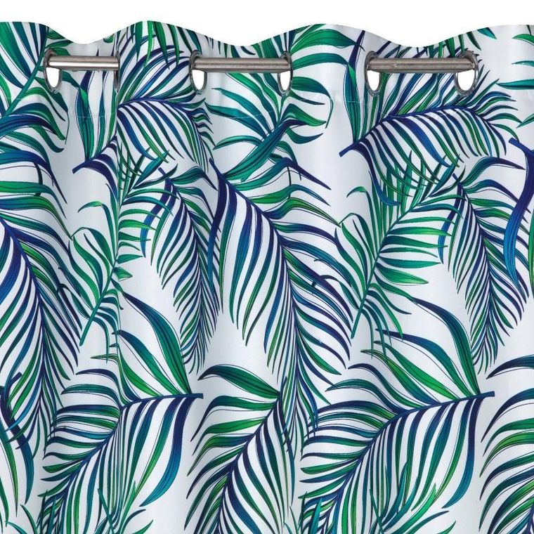 Eurofirany, zasłona gotowa d91 Palms, zielony