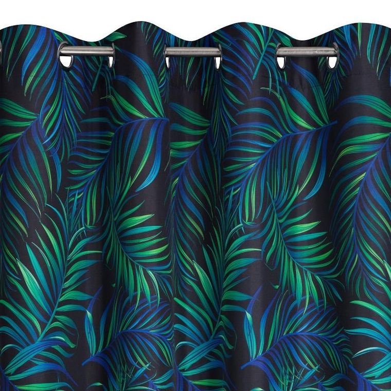 Eurofirany, zasłona gotowa, d91 Palms, zielony