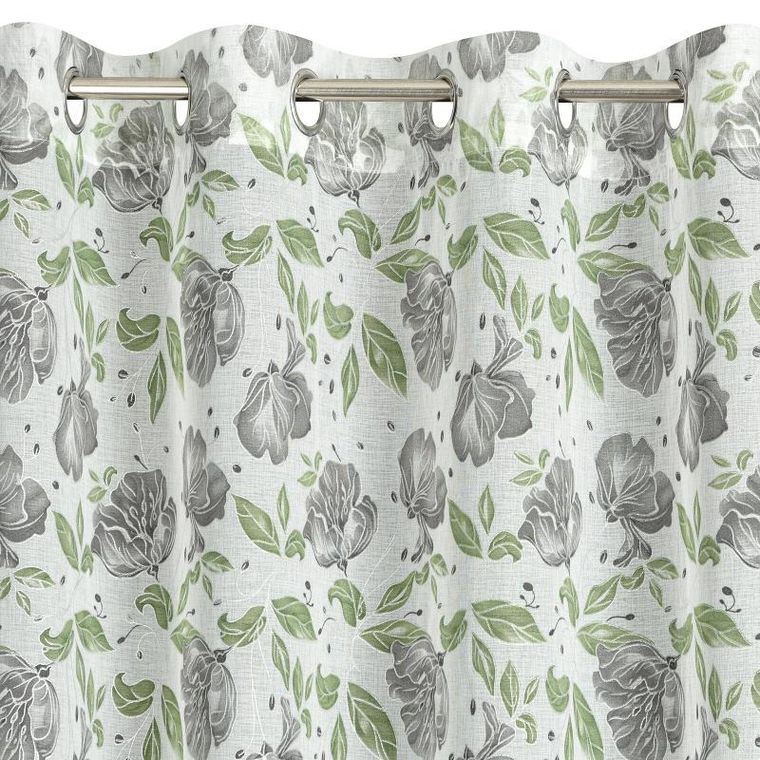 Eurofirany, zasłona gotowa, Dari, 140-250 cm, stalowy