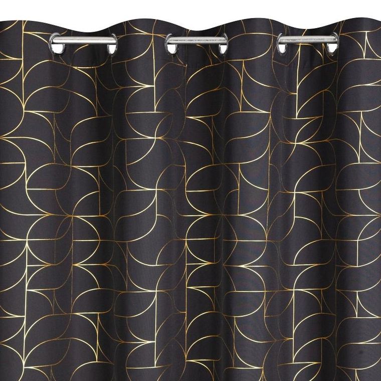 Eurofirany, zasłona gotowa, Evi, 140-250 cm, czarny