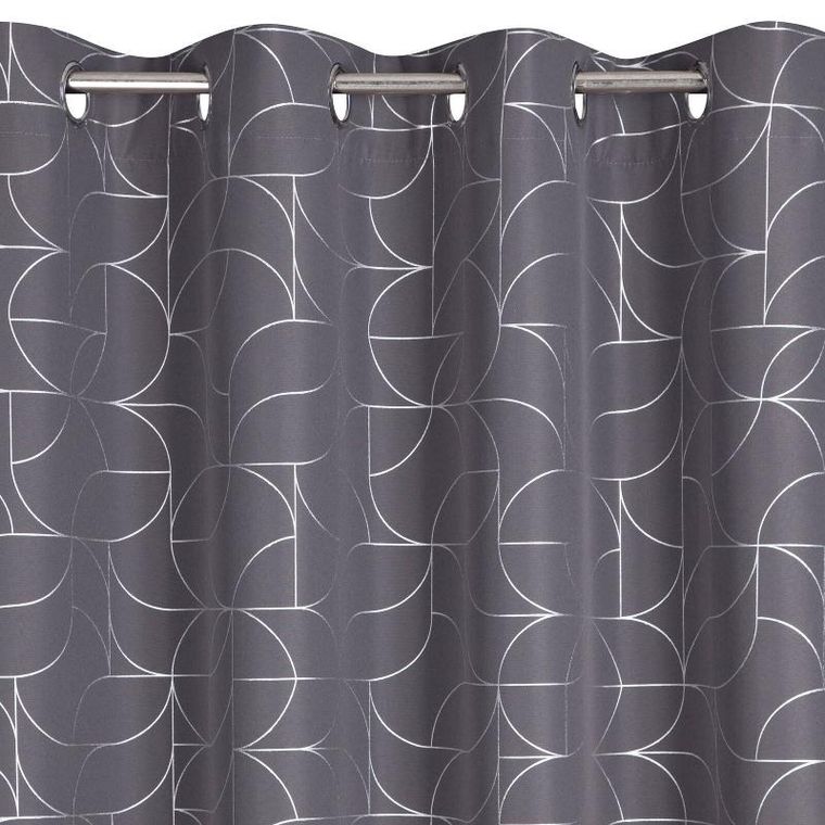 Eurofirany, zasłona gotowa, Evi, 140-250 cm, grafitowy