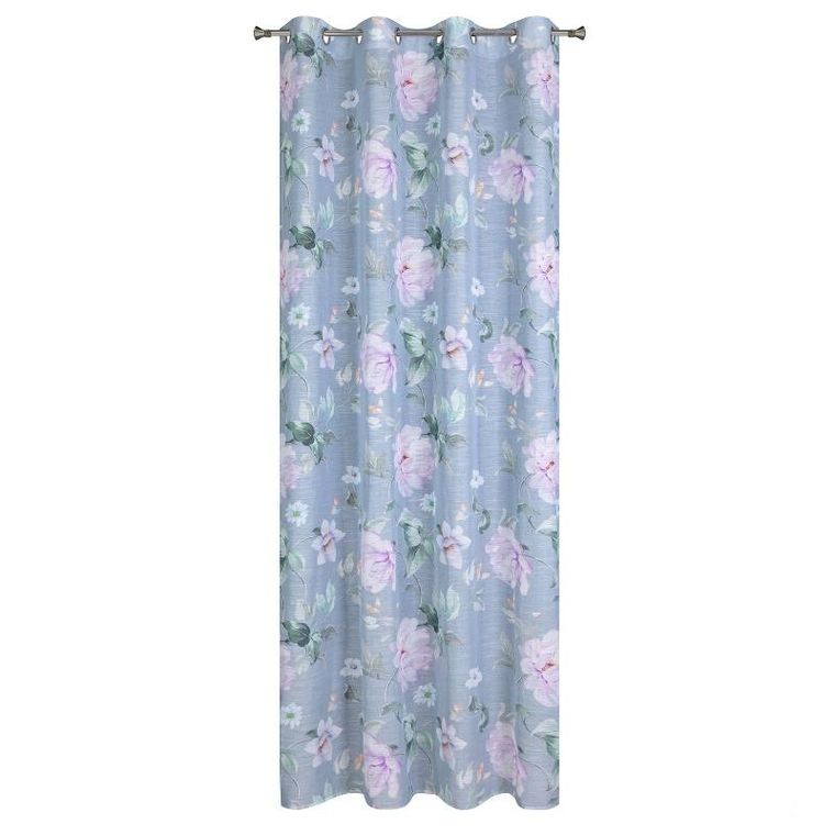 Eurofirany, zasłona gotowa, Flora, 140-250 cm, srebrny