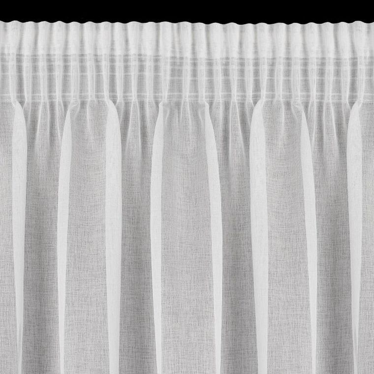 Eurofirany, zasłona gotowa, Glori, na taśmie, 140-270 cm, biały