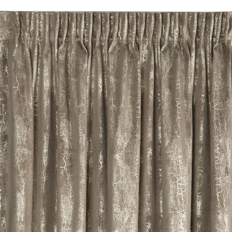 Eurofirany, zasłona gotowa, Ingrid, na taśmie, 140-270 cm, brązowy