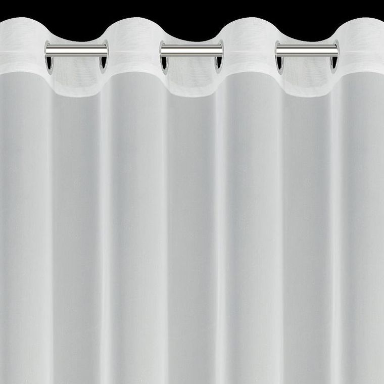 Eurofirany, zasłona gotowa, Jasmin, 140-250 cm, biały