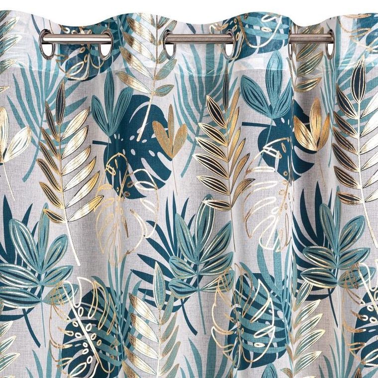 Eurofirany, zasłona gotowa, Keri, 140-250 cm, turkusowy