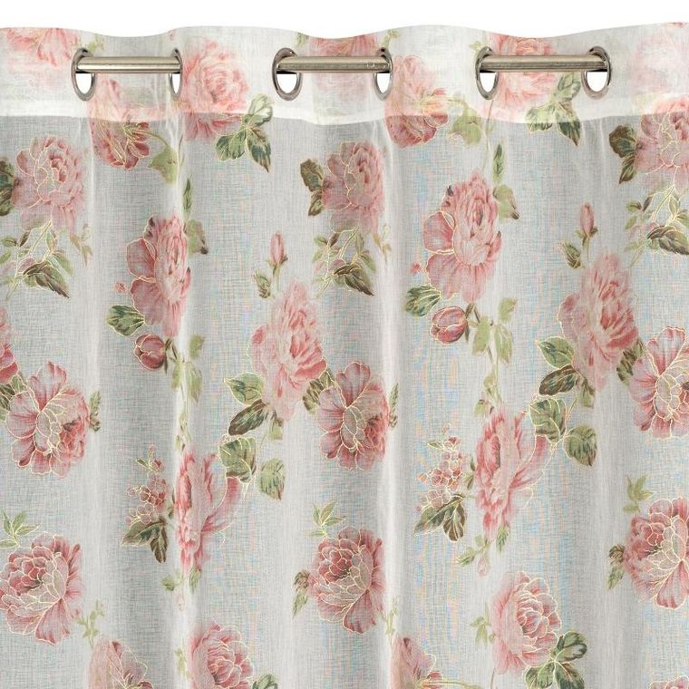 Eurofirany, zasłona gotowa, Mela, 140-250 cm, biały