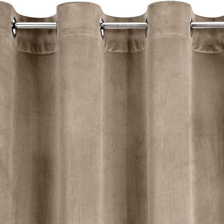 Eurofirany, zasłona gotowa, Melanie, 140-260 cm, ciemnobeżowy