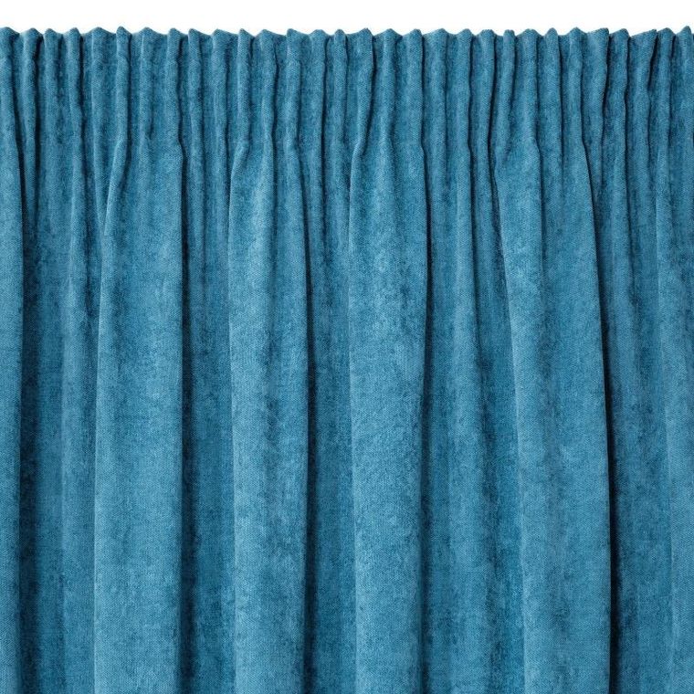 Eurofirany, zasłona gotowa na taśmie, Anisa, 140-270 cm, turkusowy