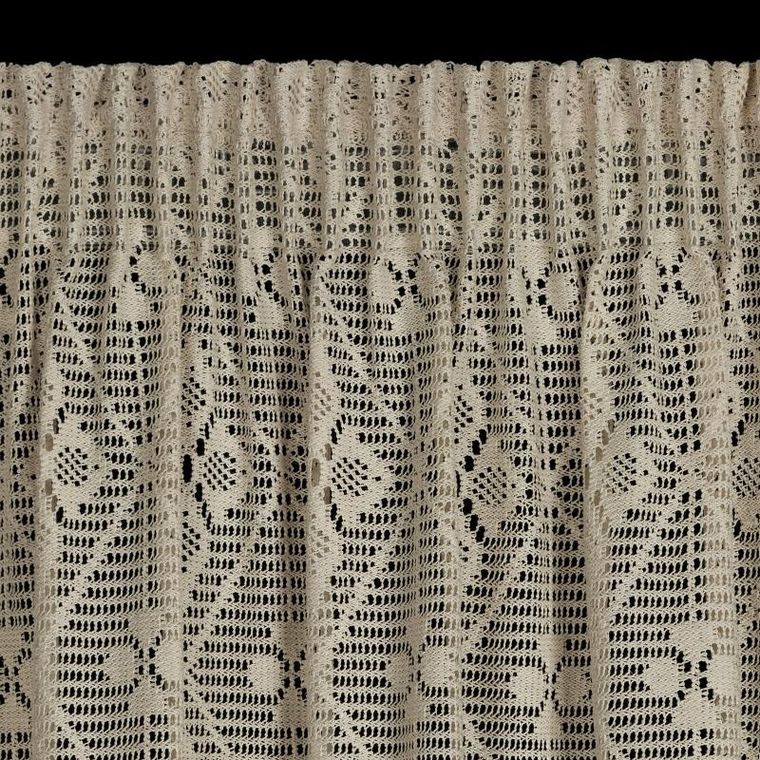 Eurofirany, zasłona gotowa, Nela, na taśmie 140-270 cm, naturalny