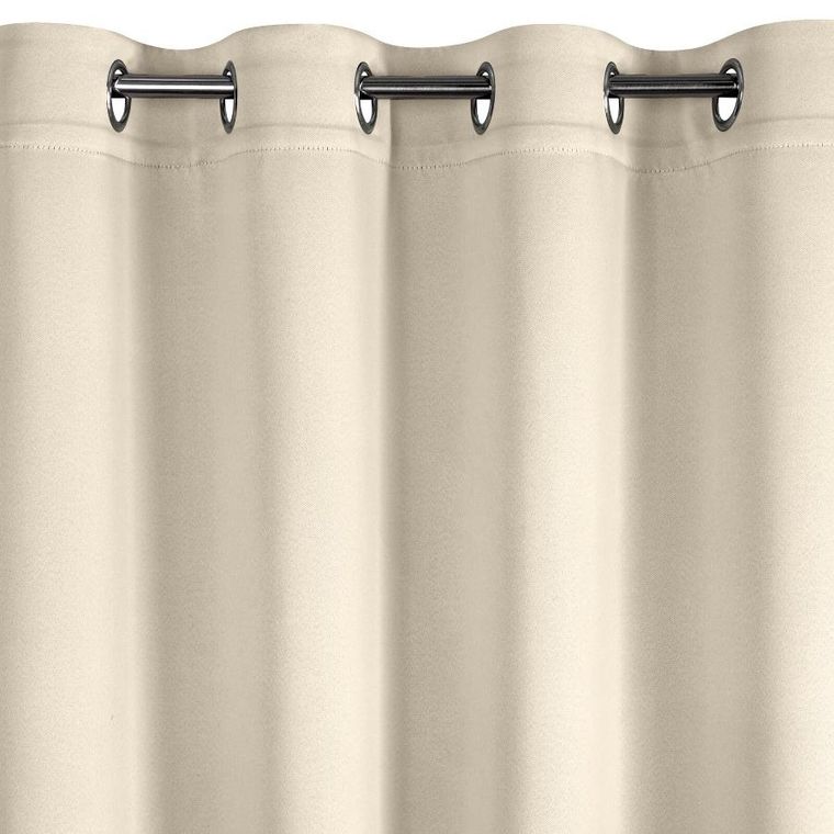 Eurofirany, zasłona gotowa, Nerisa, 140-250 cm, ciemnokremowy