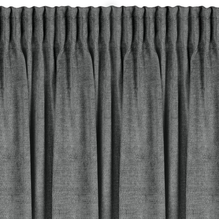 Eurofirany, zasłona gotowa, Neska, na taśmie, 140-270 cm, stalowy