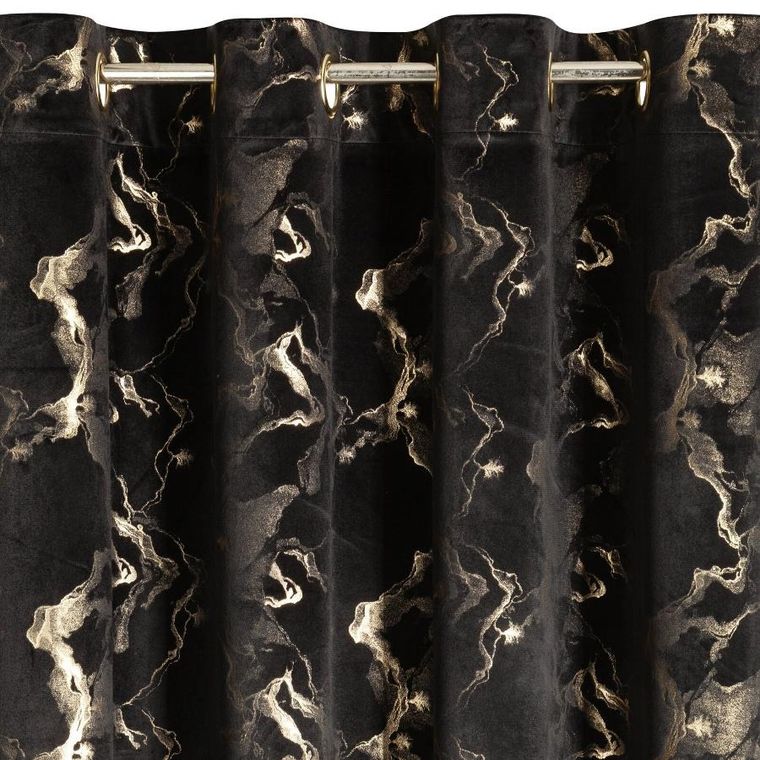 Eurofirany, zasłona gotowa, Raja, 140-250 cm, czarny