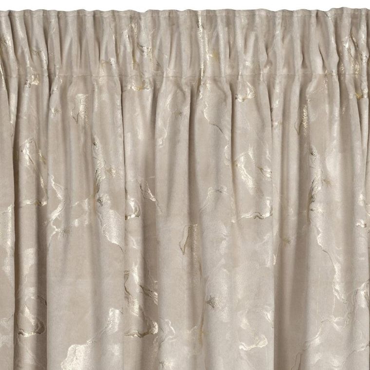 Eurofirany, zasłona gotowa, Raja, na taśmie, 140-270 cm, beżowy