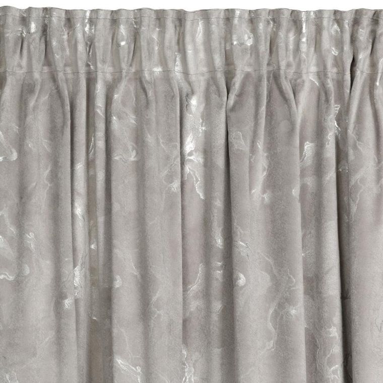 Eurofirany, zasłona gotowa, Raja, na taśmie, 140-270 cm, stalowy