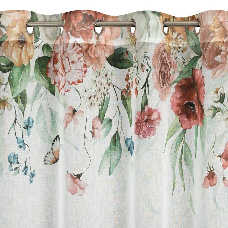 Eurofirany, zasłona gotowa risa, 140-250 cm, biały