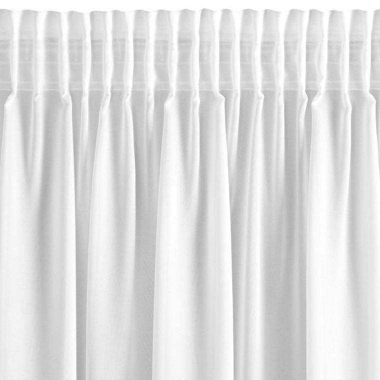 Eurofirany, zasłona gotowa, Roses, na taśmie, 350-270 cm, biały