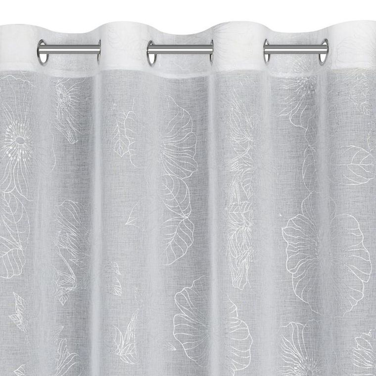 Eurofirany, zasłona gotowa, Sagi, 140-250 cm, biały