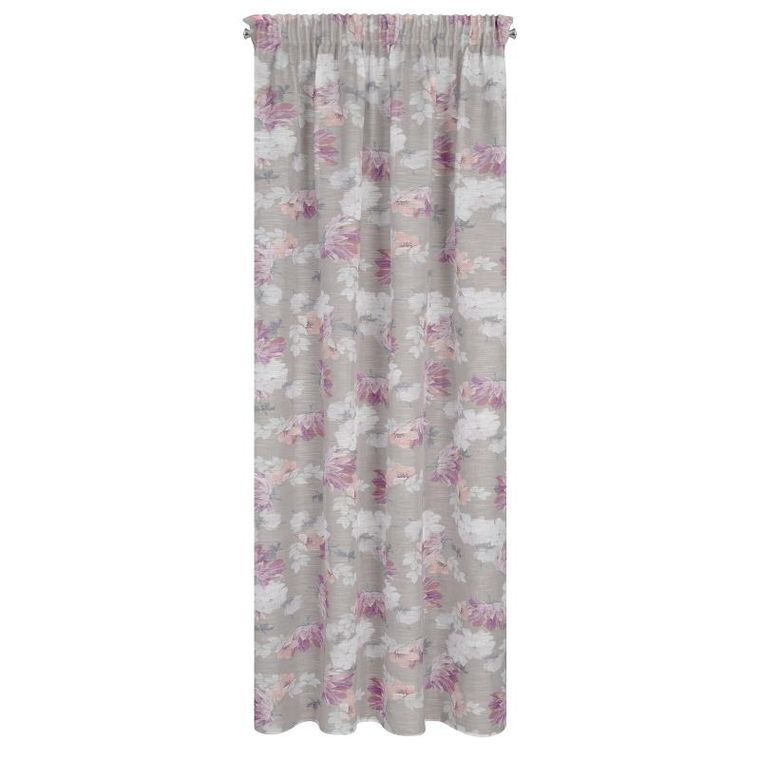 Eurofirany, zasłona gotowa, Sherry, na taśmie, 140-300 cm, srebrny