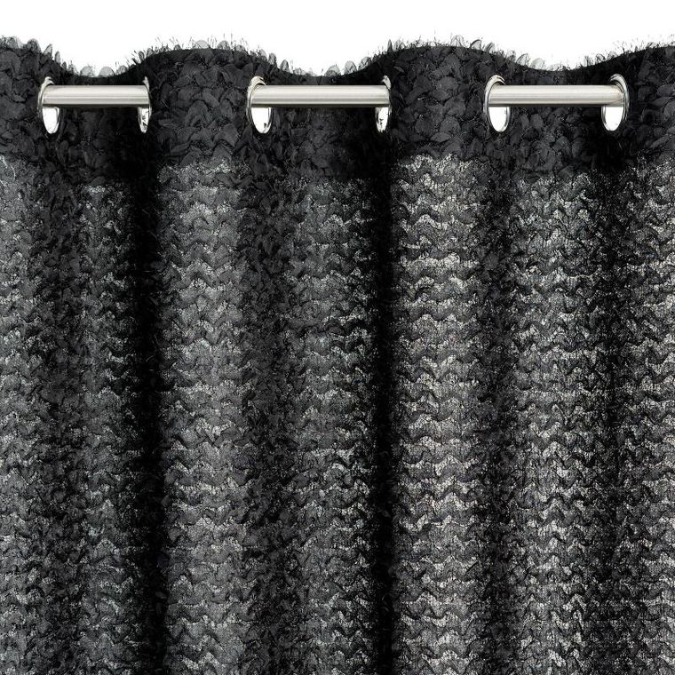 Eurofirany, zasłona gotowa, Tiffany, 135-250 cm, czarny