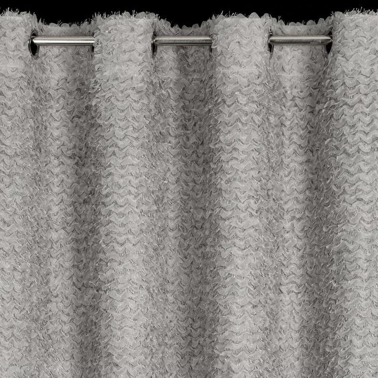 Eurofirany, zasłona gotowa, Tiffany, 135-250 cm, srebrny