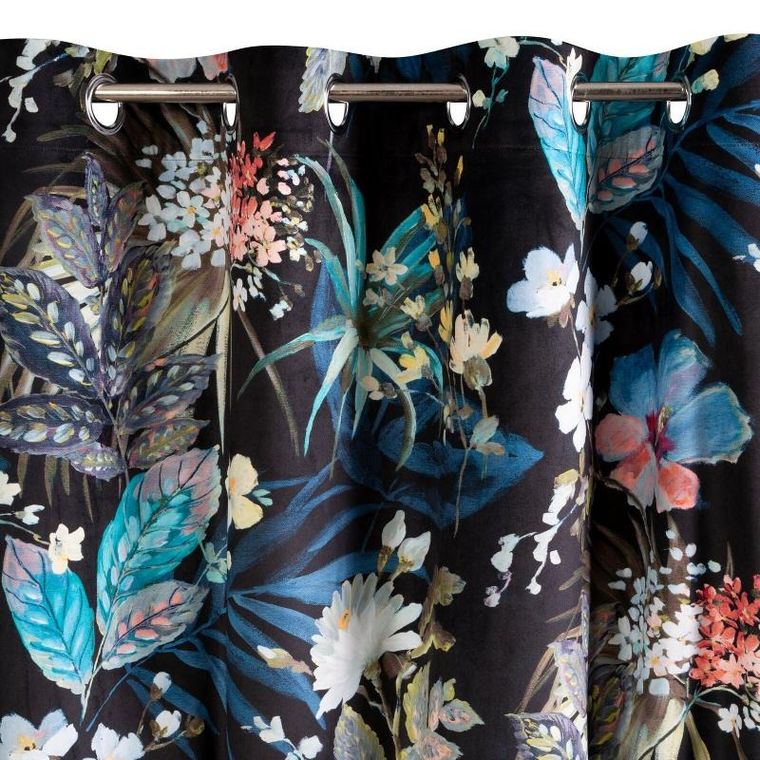 Eurofirany, zasłona zaciemniająca gotowa, Alani, 140-270 cm, czarny