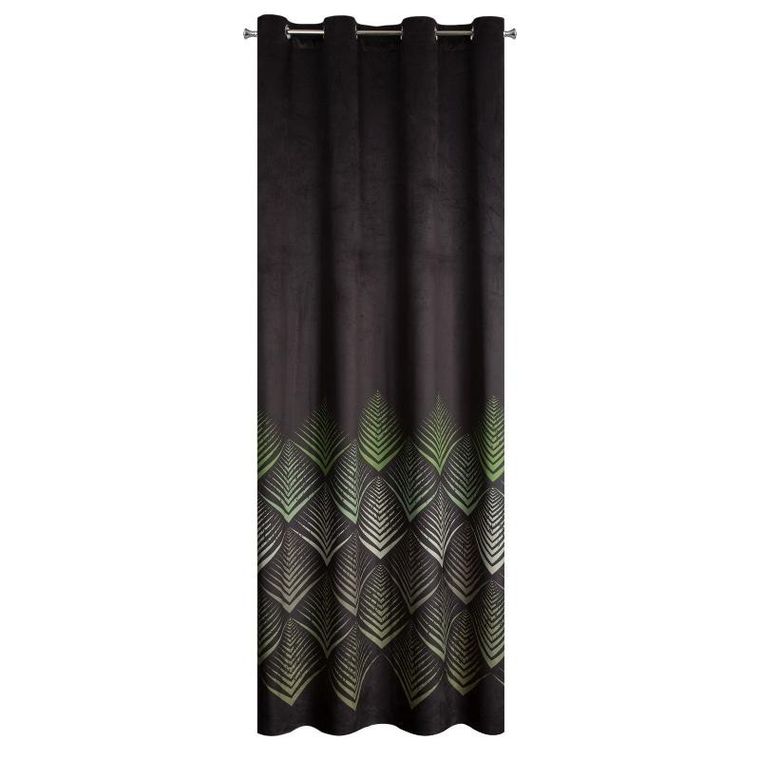 Eurofirany, zasłona zaciemniająca gotowa, Angelina, 140-250 cm, czarny