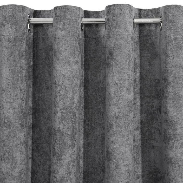 Eurofirany, zasłona zaciemniająca gotowa, Anisa, 140-250 cm, grafitowy