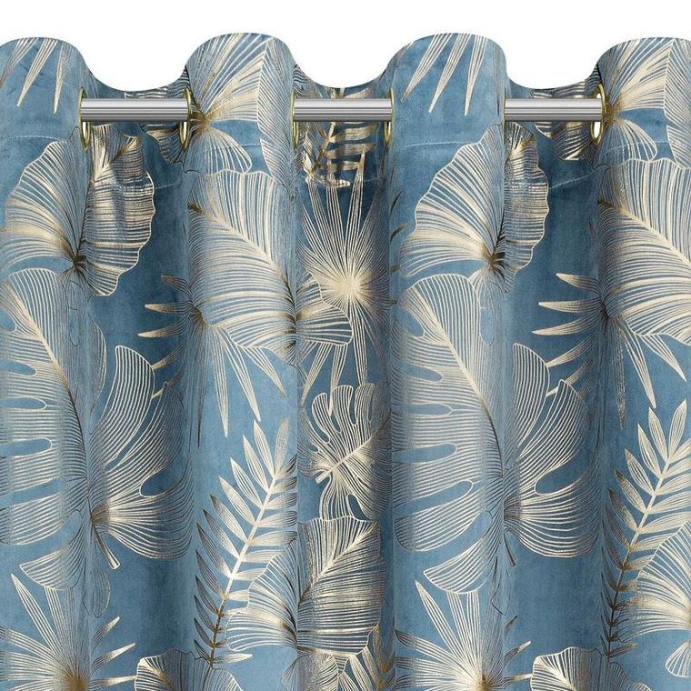 Eurofirany, zasłona zaciemniająca gotowa, Aria, 135-250 cm, niebieski