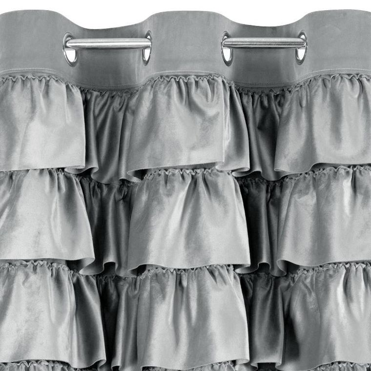 Eurofirany, zasłona zaciemniająca gotowa, Aura, 140-250 cm, srebrny