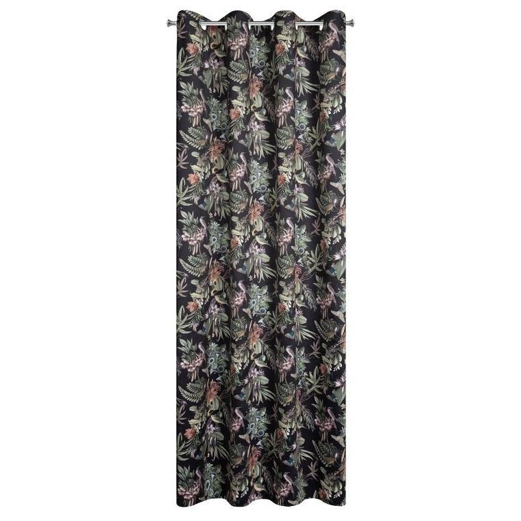 Eurofirany, zasłona zaciemniająca gotowa, Becky, 140-250 cm, czarny