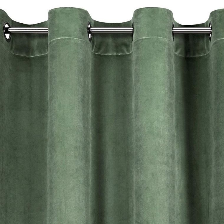 Eurofirany, zasłona zaciemniająca gotowa, d91 Rosa, 140-250 cm, ciemnomiętowy