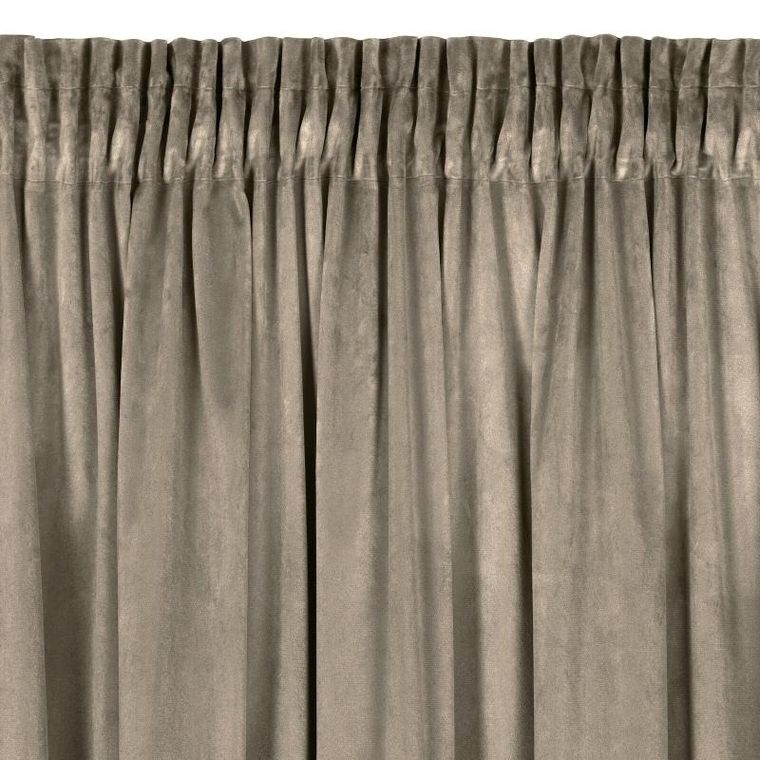 Eurofirany, zasłona zaciemniająca gotowa, d91, Rosa, na taśmie, 140-270 cm, brązowy