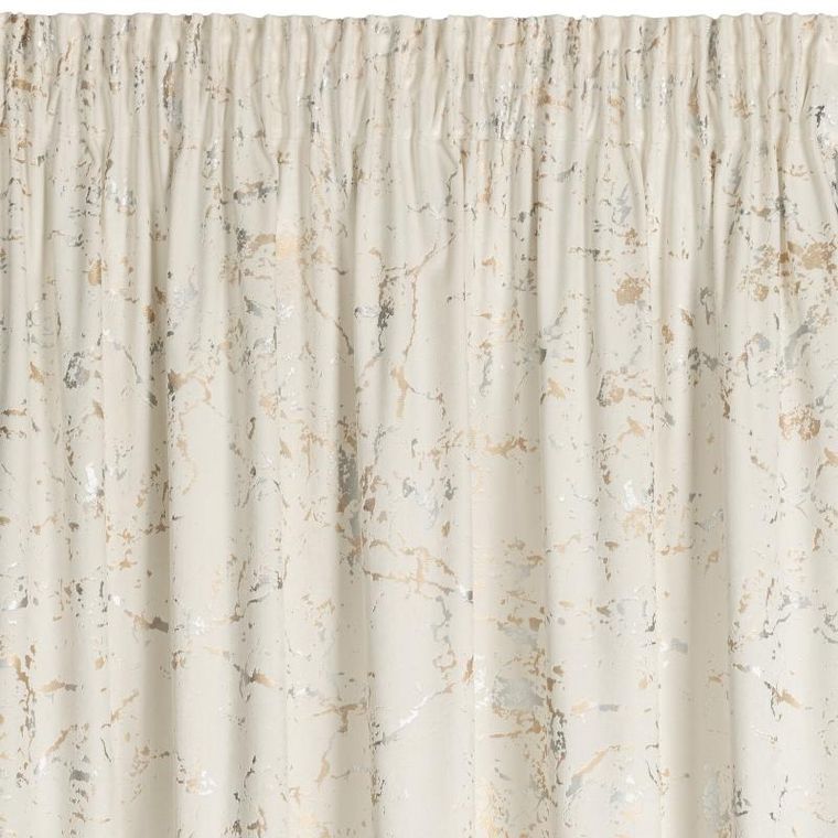 Eurofirany, zasłona zaciemniająca gotowa, Dori, na taśmie, 140-270 cm, kremowy