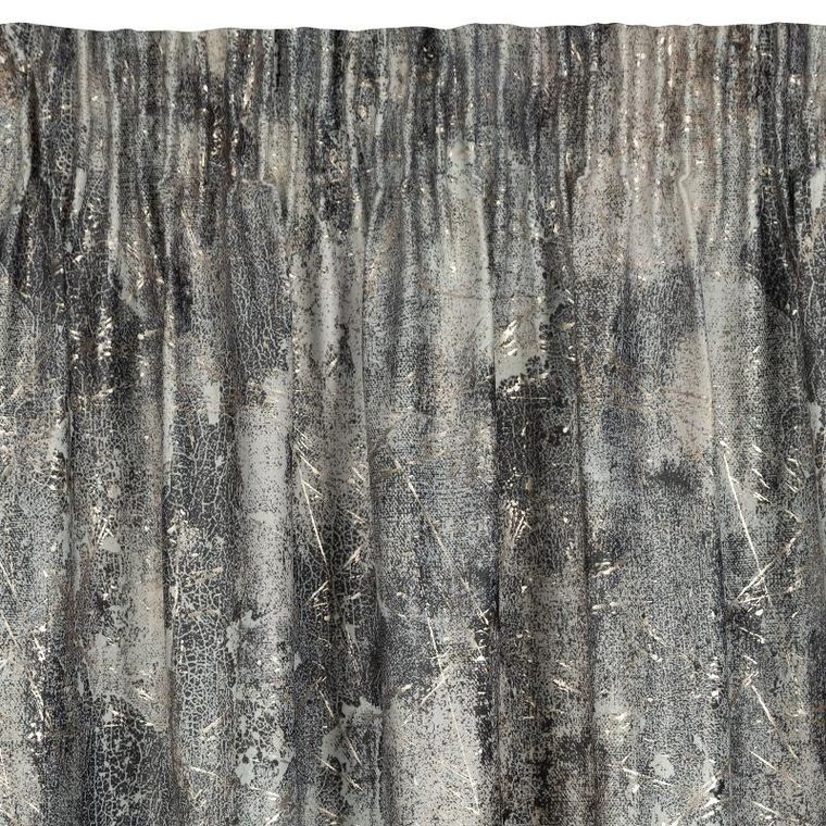 Eurofirany, zasłona zaciemniająca gotowa, Ester, na taśmie, 140-250 cm, srebrny