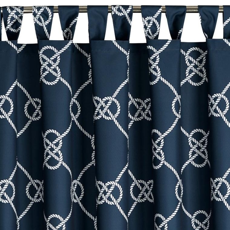 Eurofirany, zasłona zaciemniająca gotowa, Garden, na szelkach, 155-200 cm, granatowy