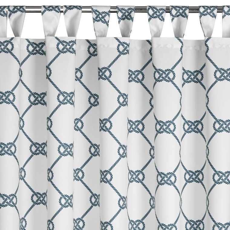 Eurofirany, zasłona zaciemniająca gotowa, Garden, na szelkach, 155-220 cm, biały