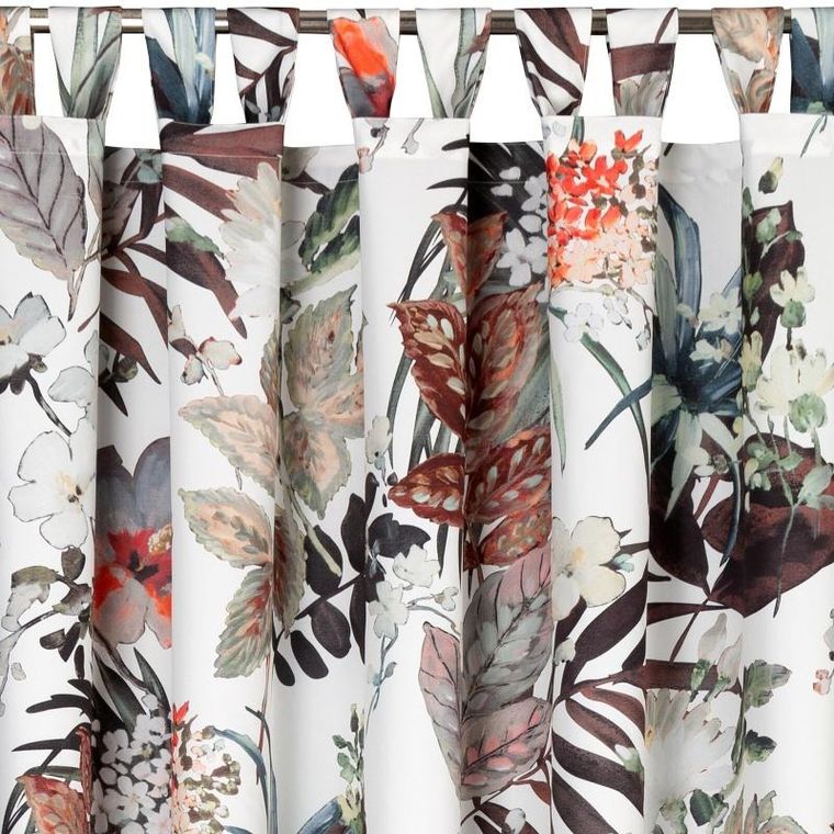 Eurofirany, zasłona zaciemniająca gotowa, Garden, na szelkach, 155-240 cm, biały