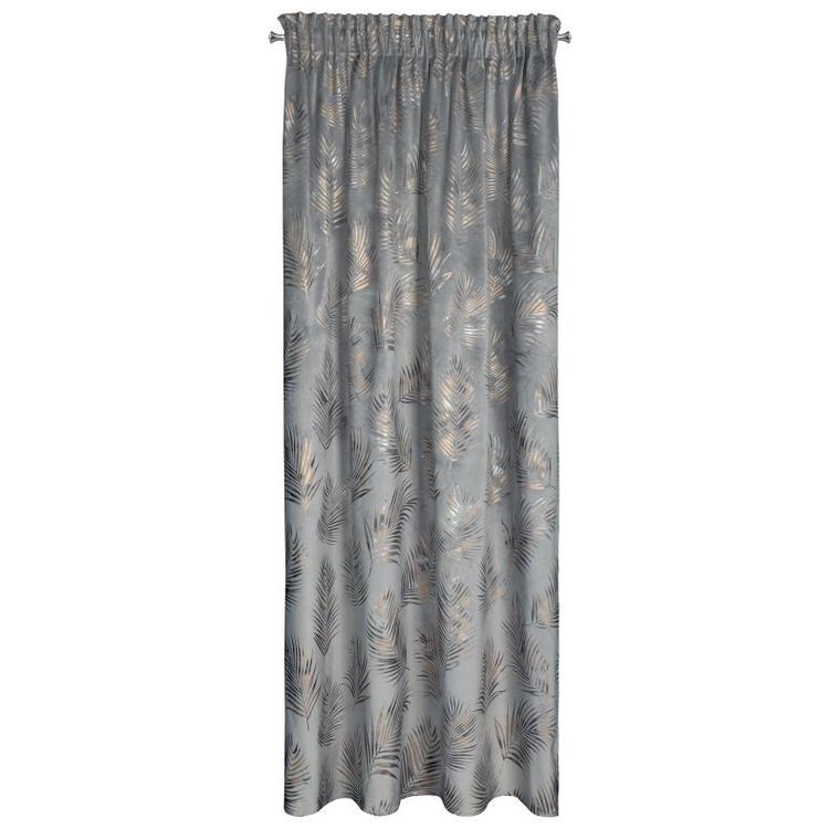 Eurofirany, zasłona zaciemniająca gotowa, Gloria, na taśmie 140-300 cm, stalowy