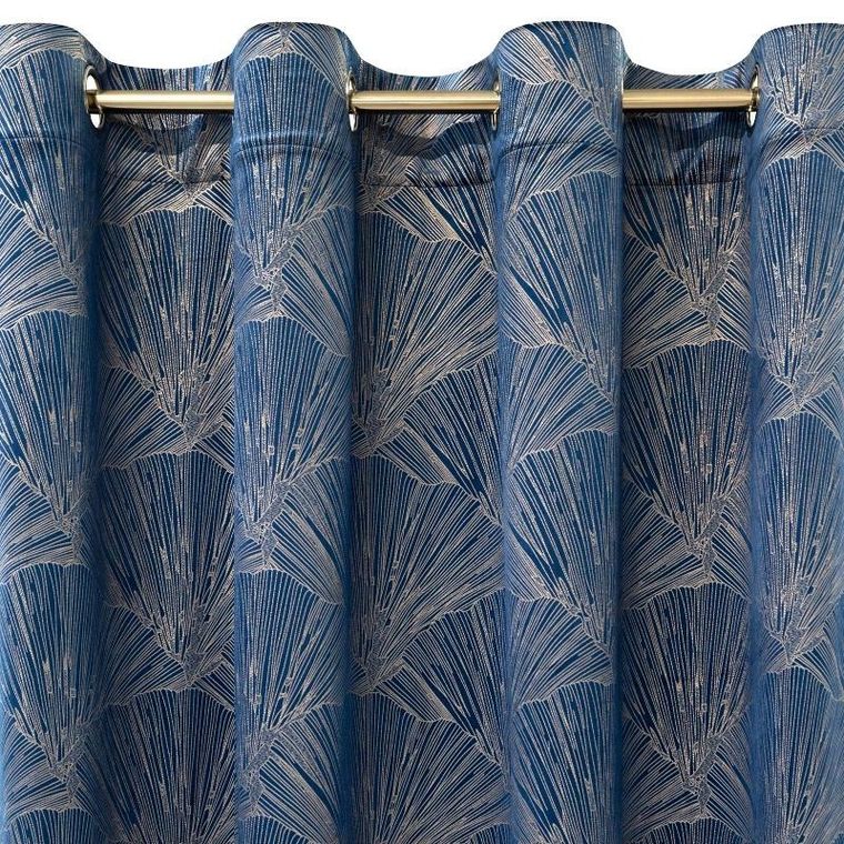 Eurofirany, zasłona zaciemniająca gotowa, Goja, 140-250 cm, granatowy