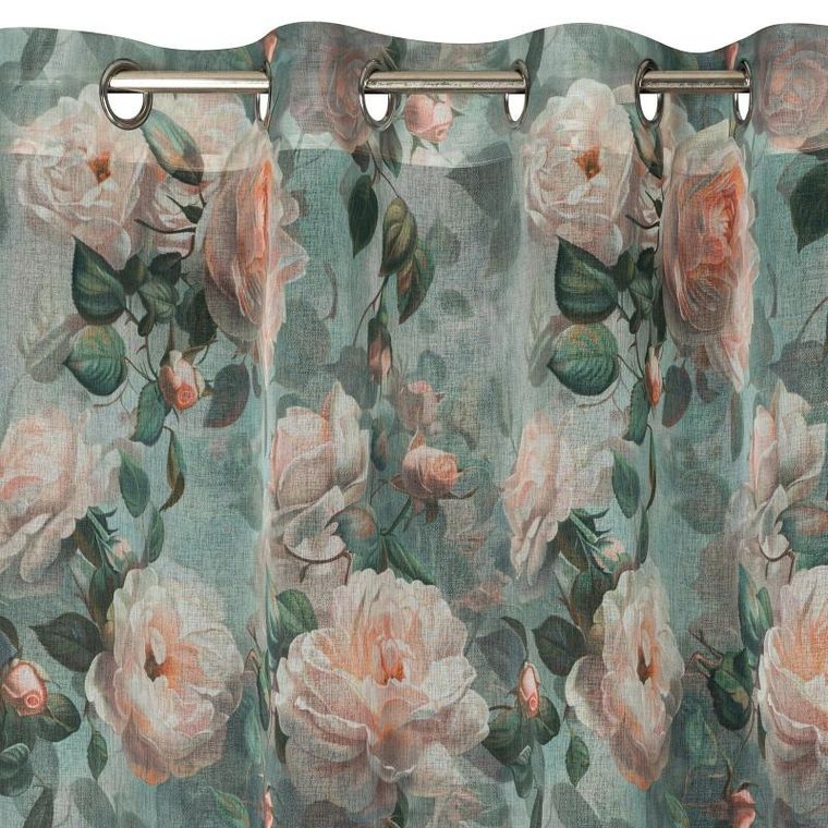 Eurofirany, zasłona zaciemniająca gotowa, Inka, 140-250 cm, miętowy