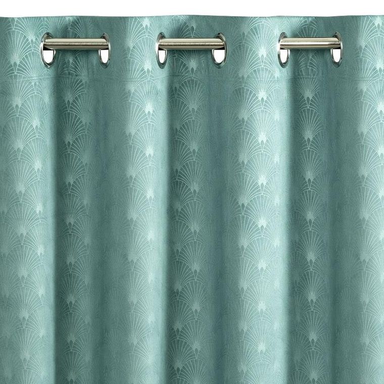 Eurofirany, zasłona zaciemniająca gotowa, Julia, 140-250 cm, morski