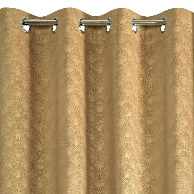 Eurofirany, zasłona zaciemniająca gotowa, Julia, 140-250 cm, żółty